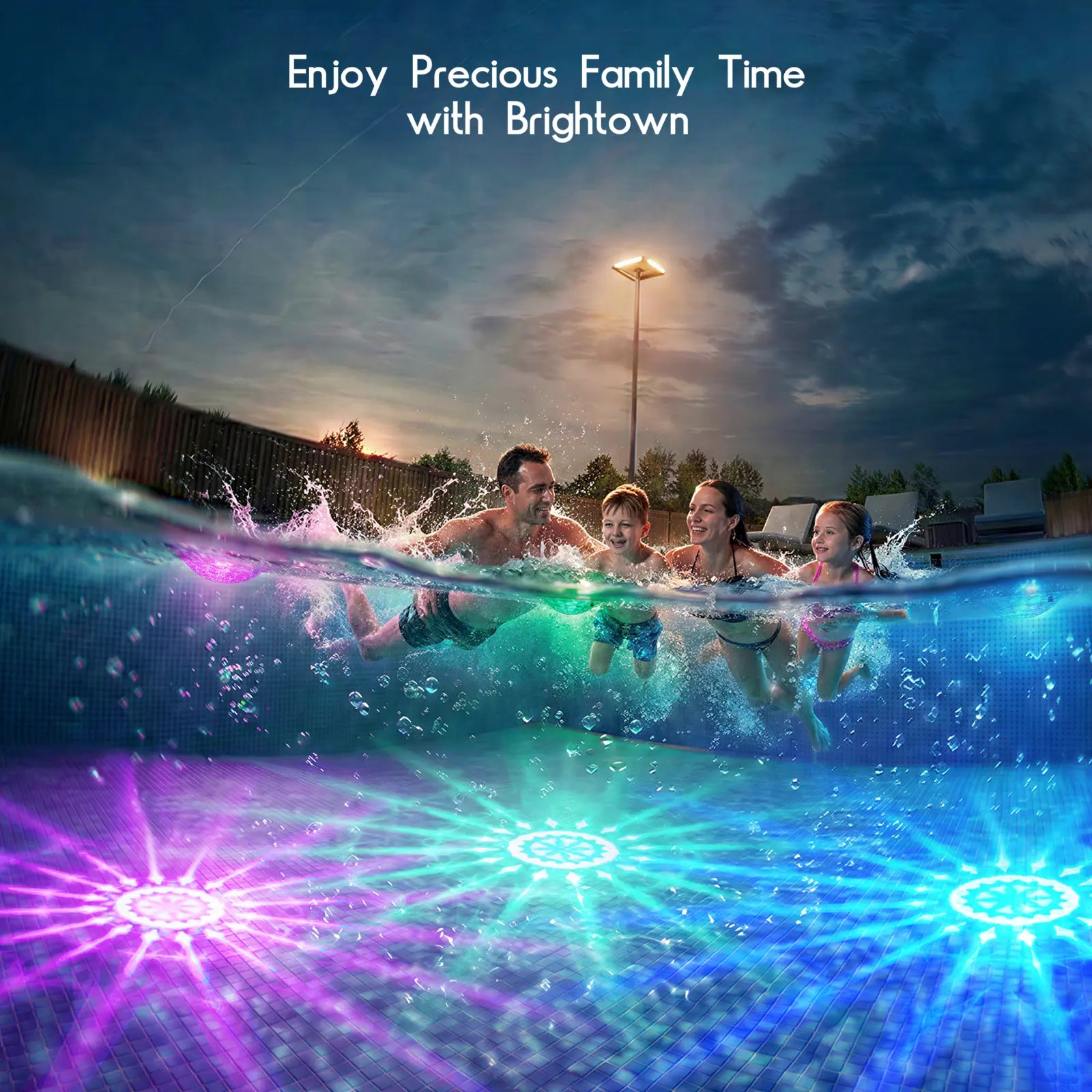 Solar Floating Pool Lights, RGB Pool Lights with Remote Control, IP68 Waterproof for Above-Ground Pools, Pool Parties, Inground Pools & Hot Tubs