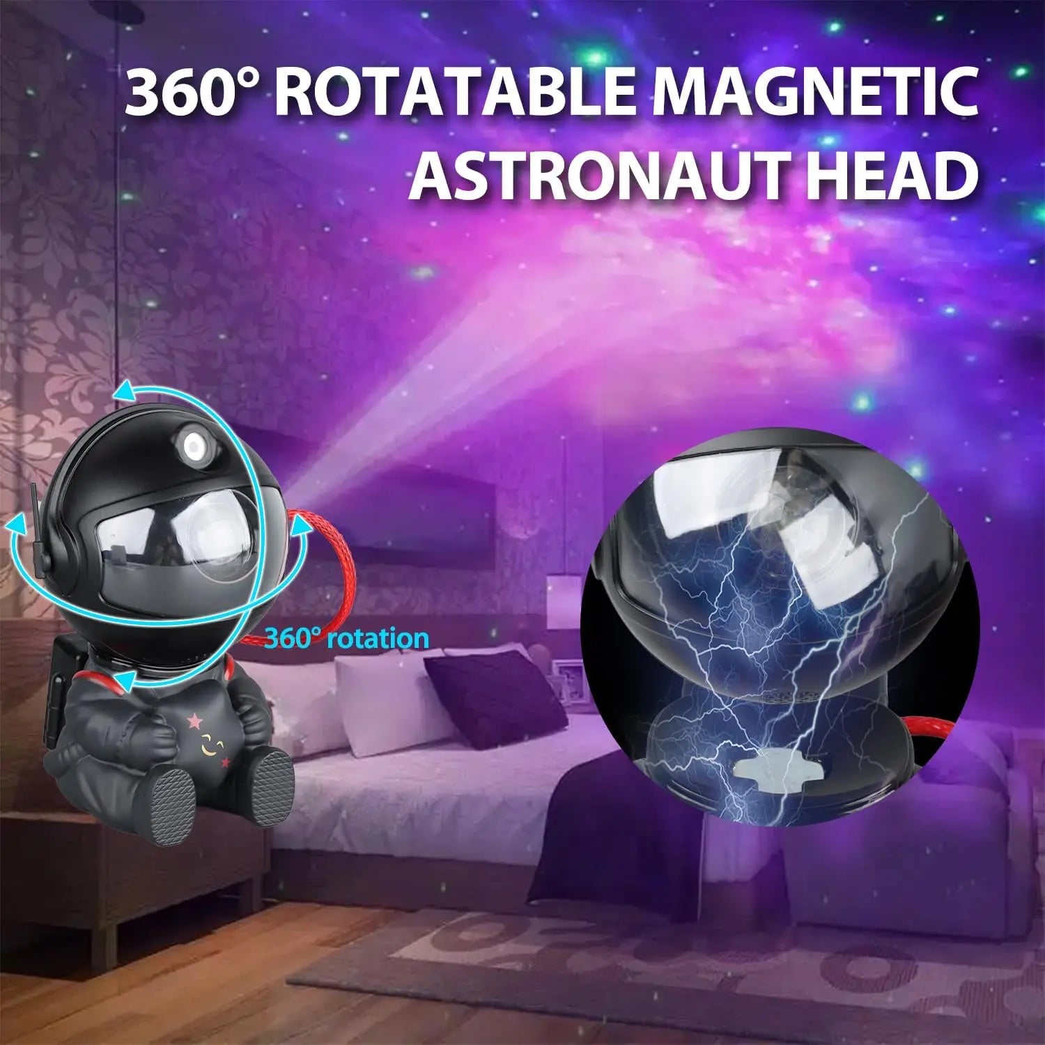 Astronaut Star Projector, Star Projector Galaxy Light for Kids，8 Modes Remote and 270° Adjustable Led Lights for Bedroom, Girls Room Decoration, Home Theater, Ceiling, Timer