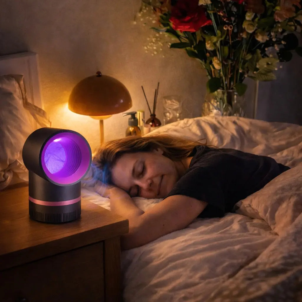【MUNBYN UV LED Mosquito Zapper】Electric Fly & Gnat Trap for Home, Portable for Bedroom, Living Room & Office