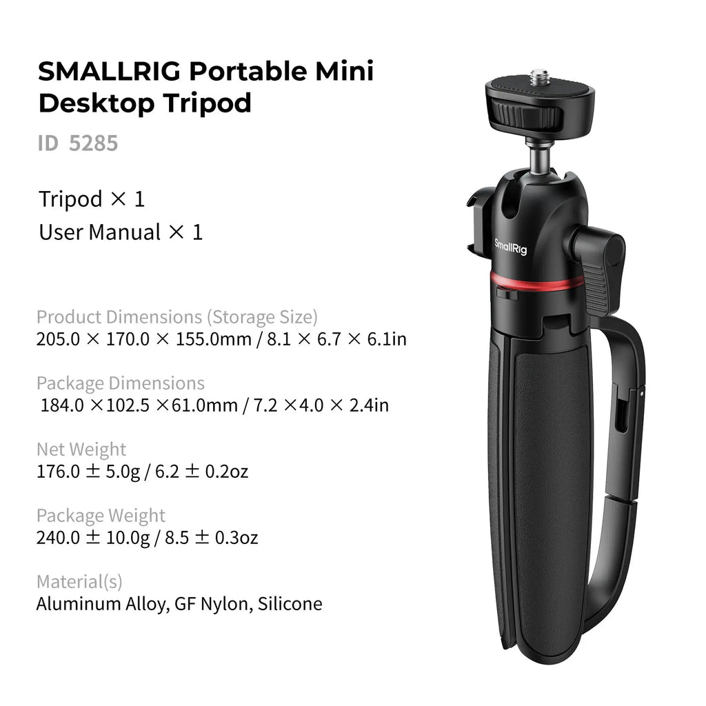 Smallrig VT-15 Vlog Tripod in Carabiner Shape 5285B