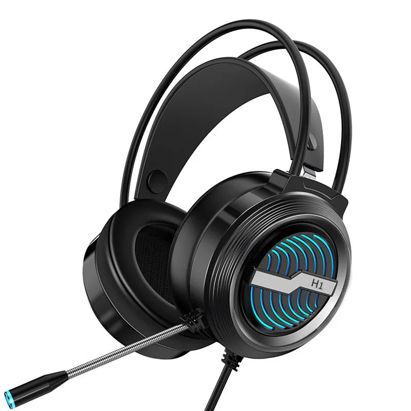 USB 3.5mm Micro USB Wired Over-ear Headset 7.1-channel Surround Sound 7-Color Breathing Light 50mm Dual Speakers Mobile Phone