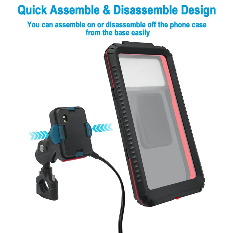 Multi-functional Motorbike Phone Holder Wireless Charger & Phone Case