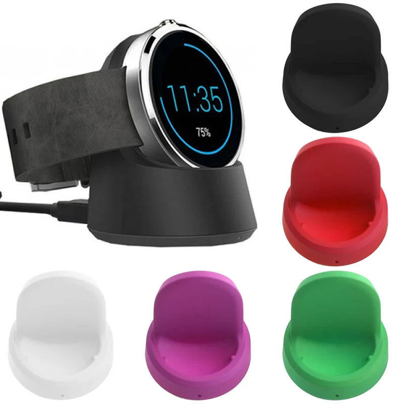 For Motorola Moto 360 Smart Watch QI Wireless Charging Cradle Dock Charger Cable