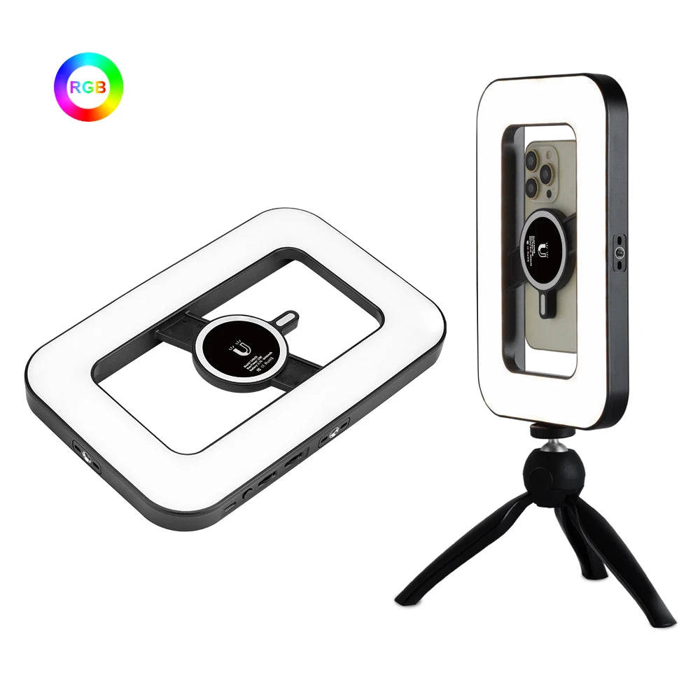 Vloglite Professional LED Ring Light RGB Video Lighting Rig Smartphone Action Camera YouTube Vlogs Makeup Video Recording Light