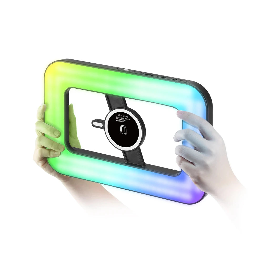 Vloglite Professional LED Ring Light RGB Video Lighting Rig Smartphone Action Camera YouTube Vlogs Makeup Video Recording Light