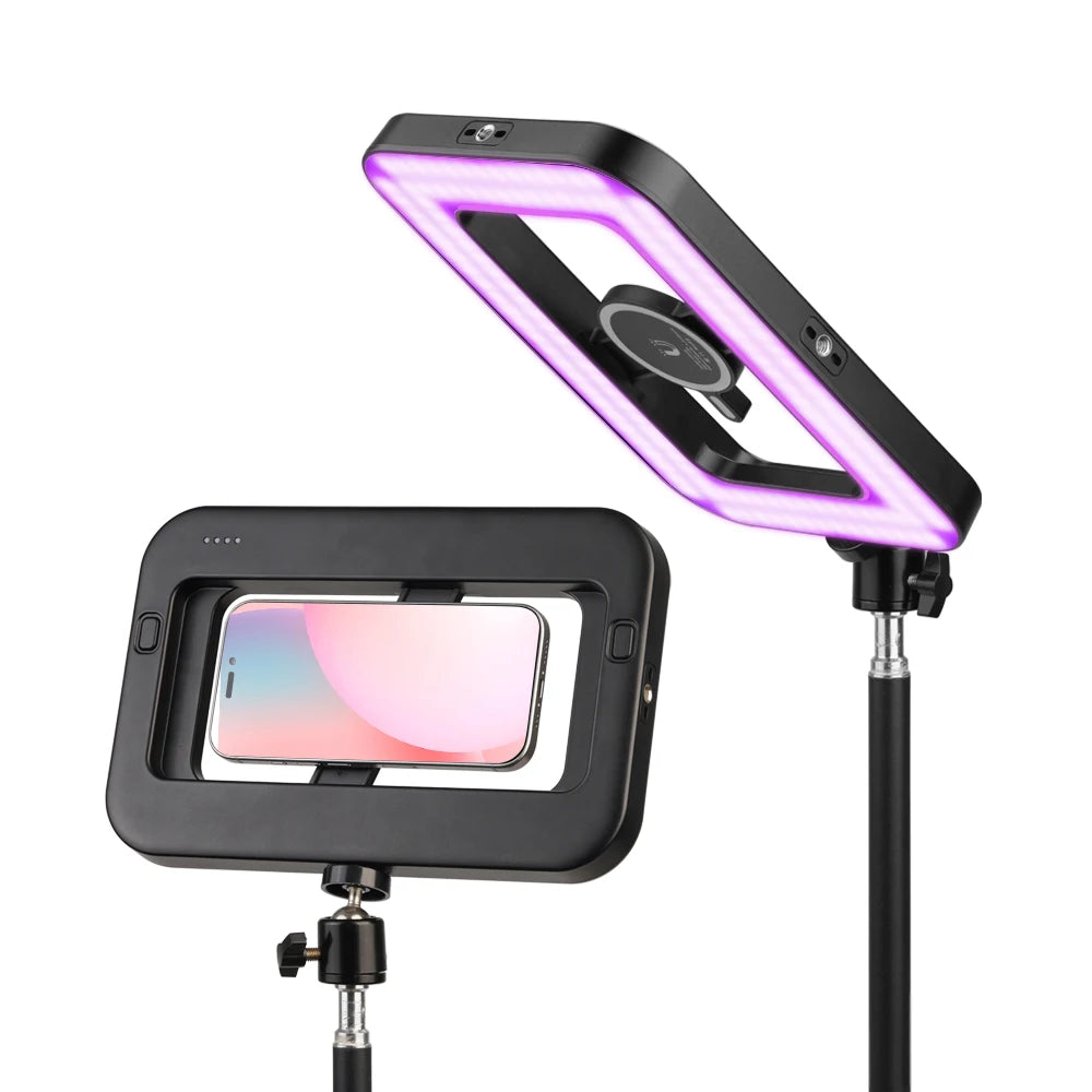 Vloglite Professional LED Ring Light RGB Video Lighting Rig Smartphone Action Camera YouTube Vlogs Makeup Video Recording Light