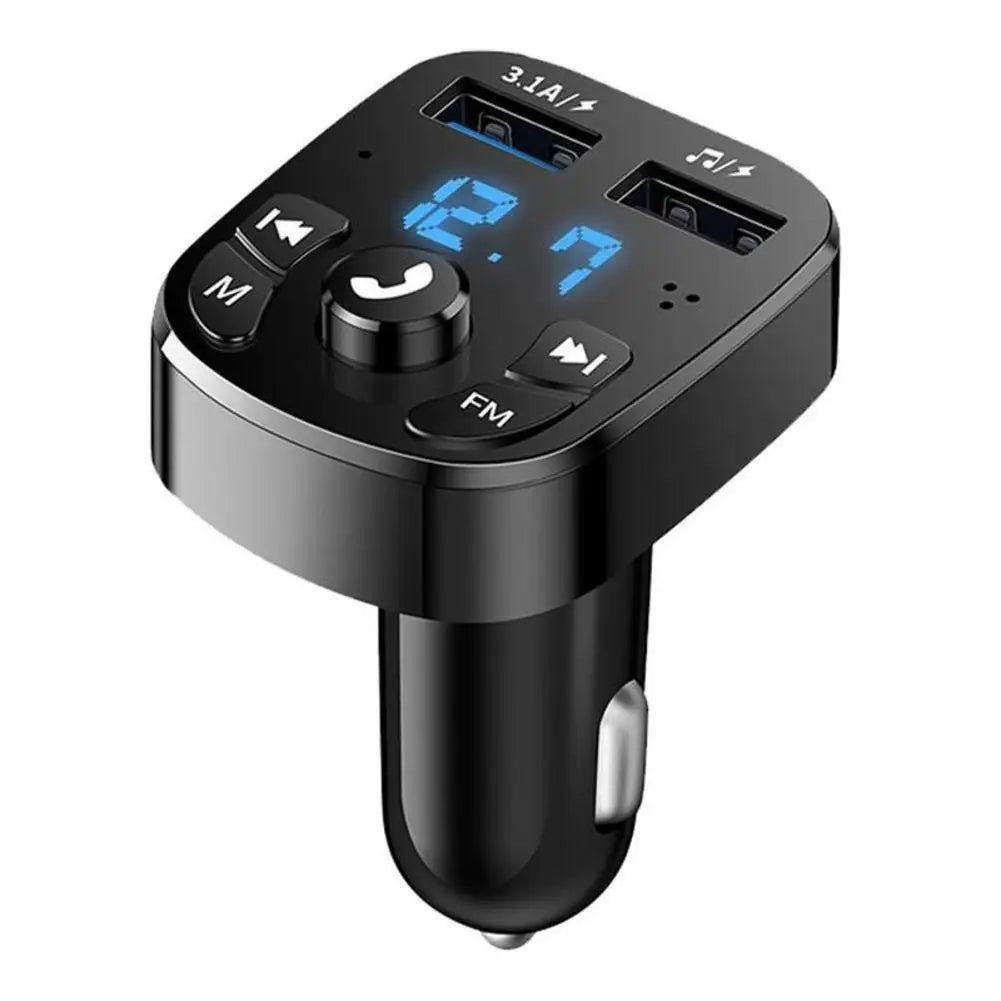 Car Fm Transmitter Bluetooth 5.0 Aux Handsfree Wireless Car Kit Dual Usb Car Charger Auto Radio Fm Modulator Mp3 Player Adapter