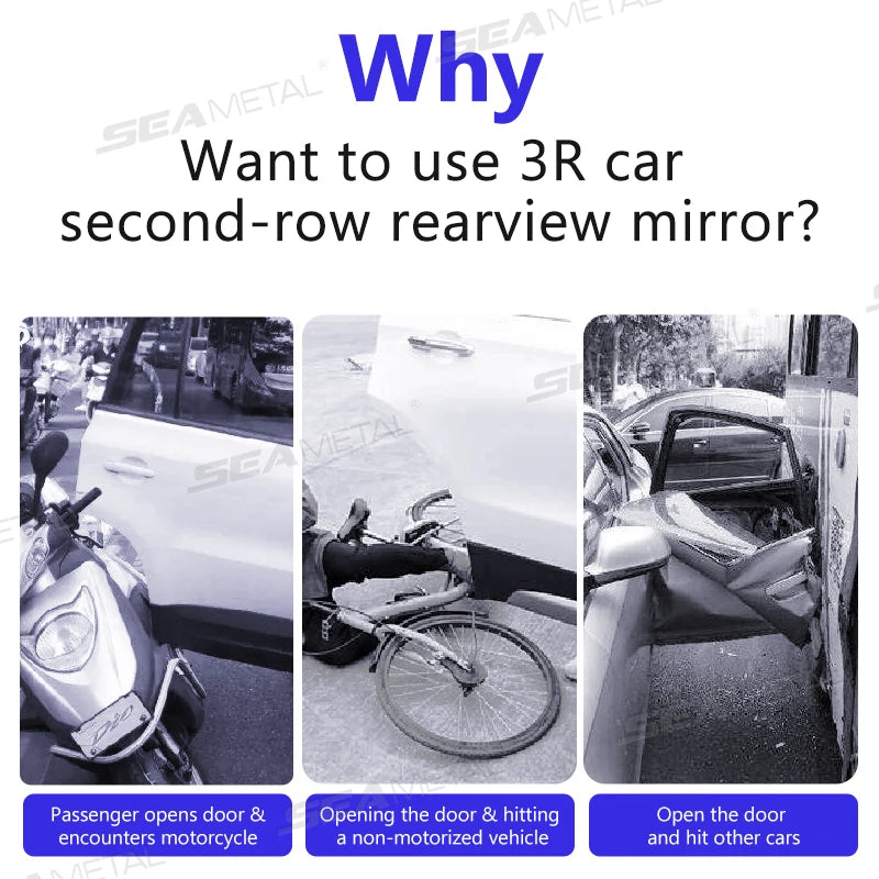 Car Rearview Mirror Auxiliary Blind Spot Wide Angle Mirror Adjustable Mirror Exit The Car Auxiliary Observation Mirror Accessory