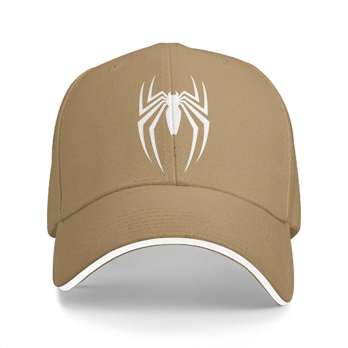 Washed Men's Baseball Cap White Spider Essential Trucker Snapback Caps Dad Hat Spiders Golf Hats
