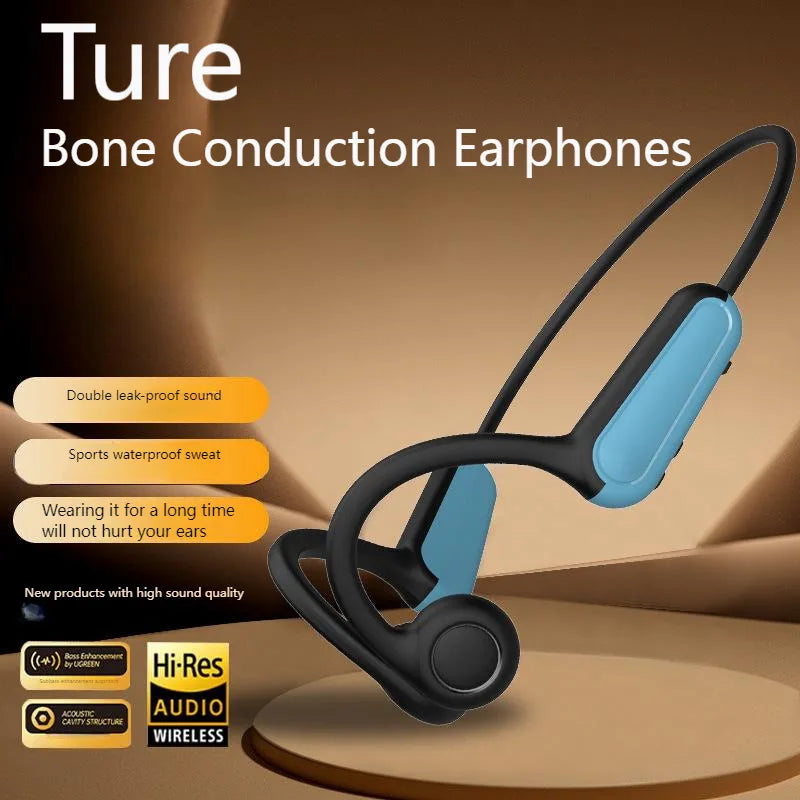 New Bone Conduction Wireless Bluetooth Earphones Running Sport Music Ear-hook Headset Ultra Long Endurance Earbuds For Xiaomi