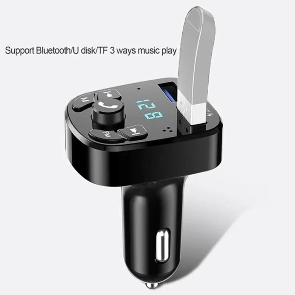 Car Fm Transmitter Bluetooth 5.0 Aux Handsfree Wireless Car Kit Dual Usb Car Charger Auto Radio Fm Modulator Mp3 Player Adapter