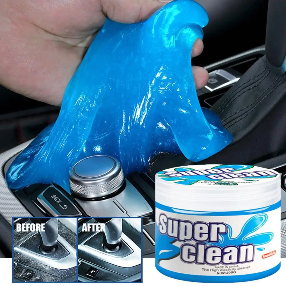 Car Cleaning Gel Deep Clean Reusable Multifunctional for Vents Dashboard Steering Wheel Non Sticky Odor Eliminator