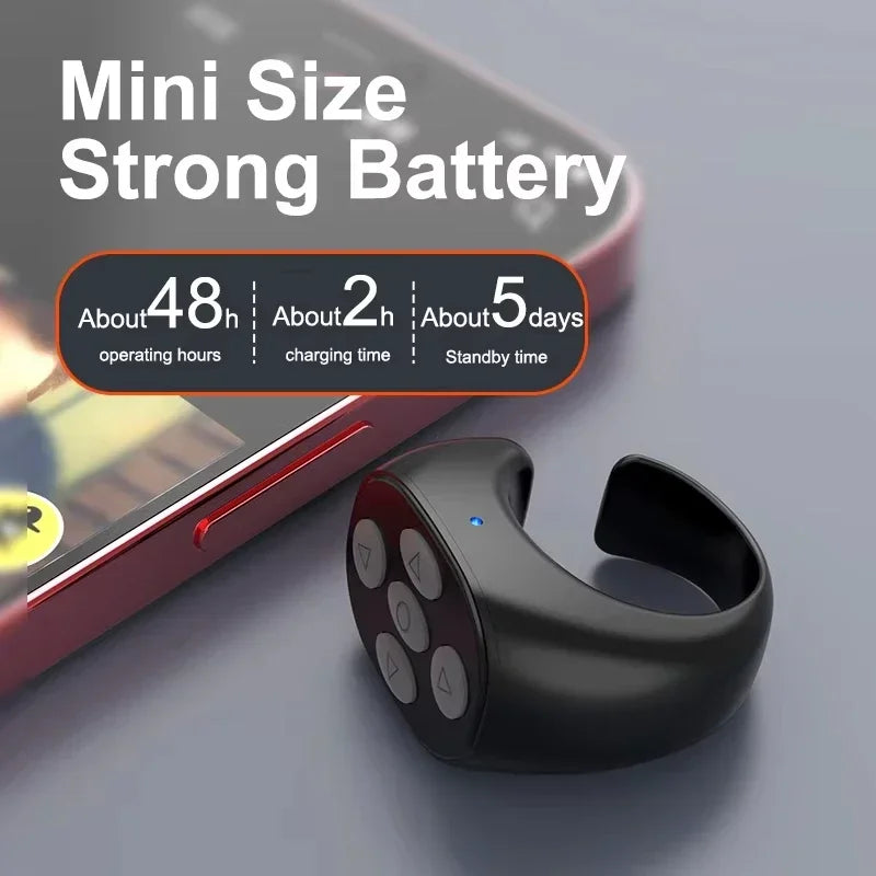 Smart Fingertip Ring Remote Control  Automatic Page Turner Browsing Mouse Wireless Bluetooth For Mobile Selfie Mice Selfie Video