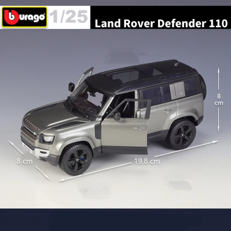 Bburago 1:24 Land Rover Defender 110 SUV Alloy Car Model Diecast Metal Off-road Vehicles Car Model High Simulation Kids Toy Gift