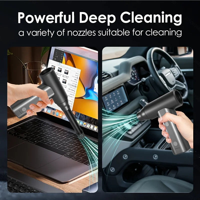 MINI Compressed Air Duster Cordless Dust Blower Rechargeable Electric Air Pump Portable For Computer Keyboard Sofa Home Car