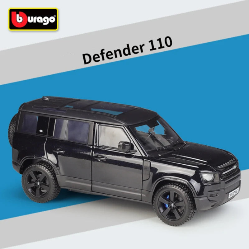 Bburago 1:24 Land Rover Defender 110 SUV Alloy Car Model Diecast Metal Off-road Vehicles Car Model High Simulation Kids Toy Gift