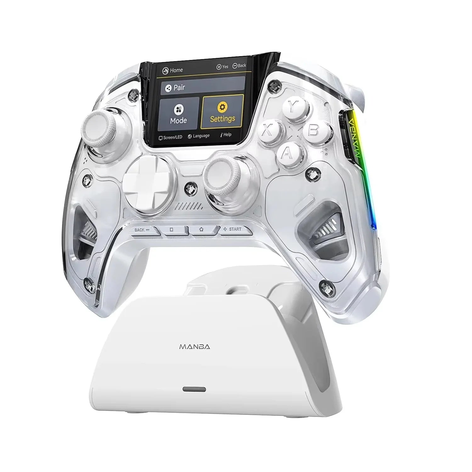 Mamba One V2 Wireless Controller Gaming Hall Effect Stick 2inch Screen RGB With Charging Dock For Switch/PC/iOS/Android