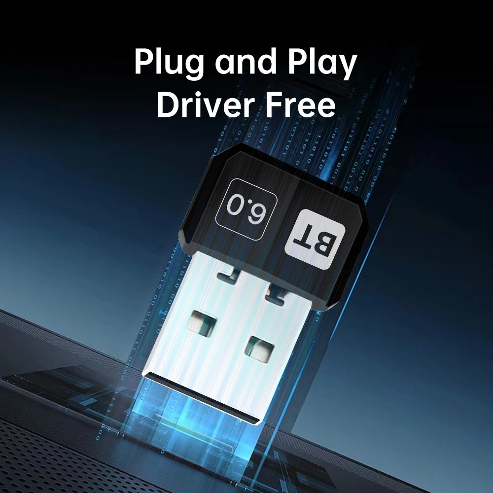 Bluetooth 5.4/6.0 USB Adapter Wireless Audio Transmitter Receiver Mini Dongle For PC Laptop Mini Driver Free Win10 Win11