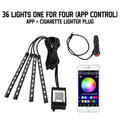 Car Interior Led Strip Lights for Auto RGB Light Kit with APP/Remote Control Environmental Lights Car Interior Decorations Light
