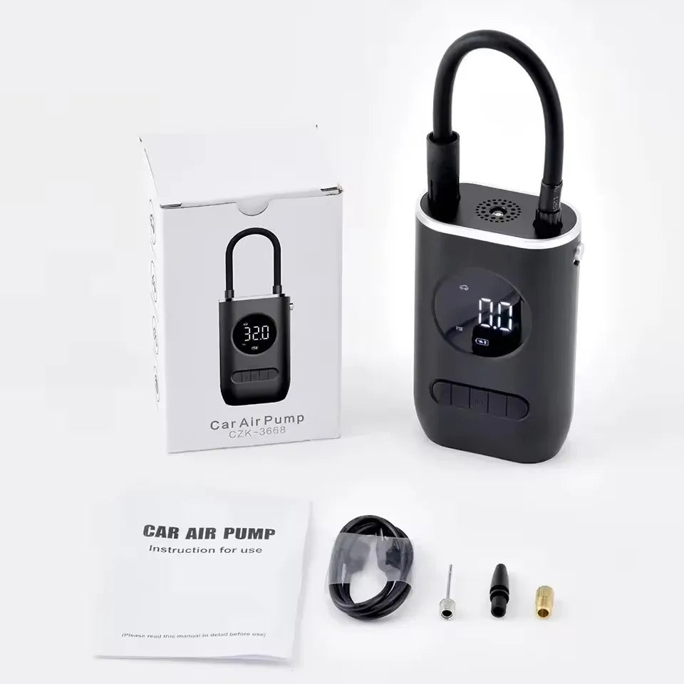 Mini Car Electric  Inflation Air Pump Portable Wireless Handheld Charging Digital Display Tire Pump For Car Motorcycle Bike Ball