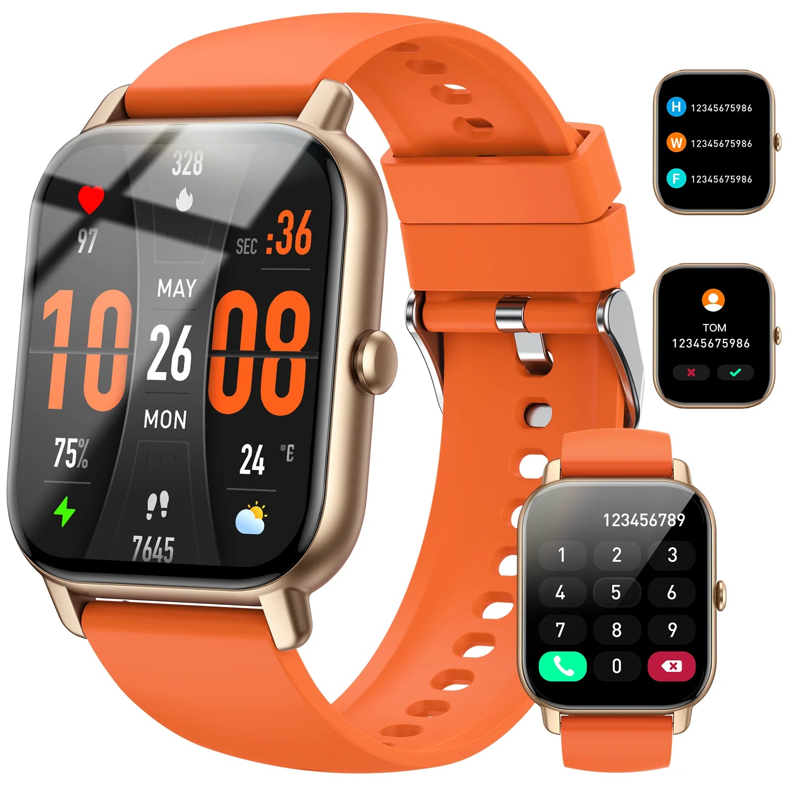 P66 Smart Watch 1.85" | 100+ Sport Modes | IP68 Waterproof Ultra Thin | Fitness Activity Tracker for iOS Android