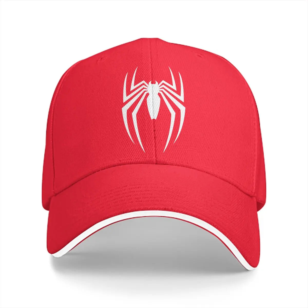 Washed Men's Baseball Cap White Spider Essential Trucker Snapback Caps Dad Hat Spiders Golf Hats