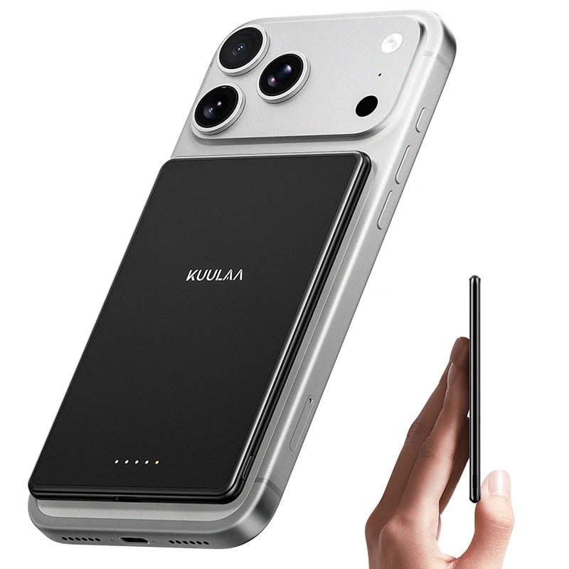 KUULAA Magnetic Power Bank 5000mAh Magnetic Wireless Phone Charger External Battery 20W Fast Charging For iPhone 17 16 PowerBank