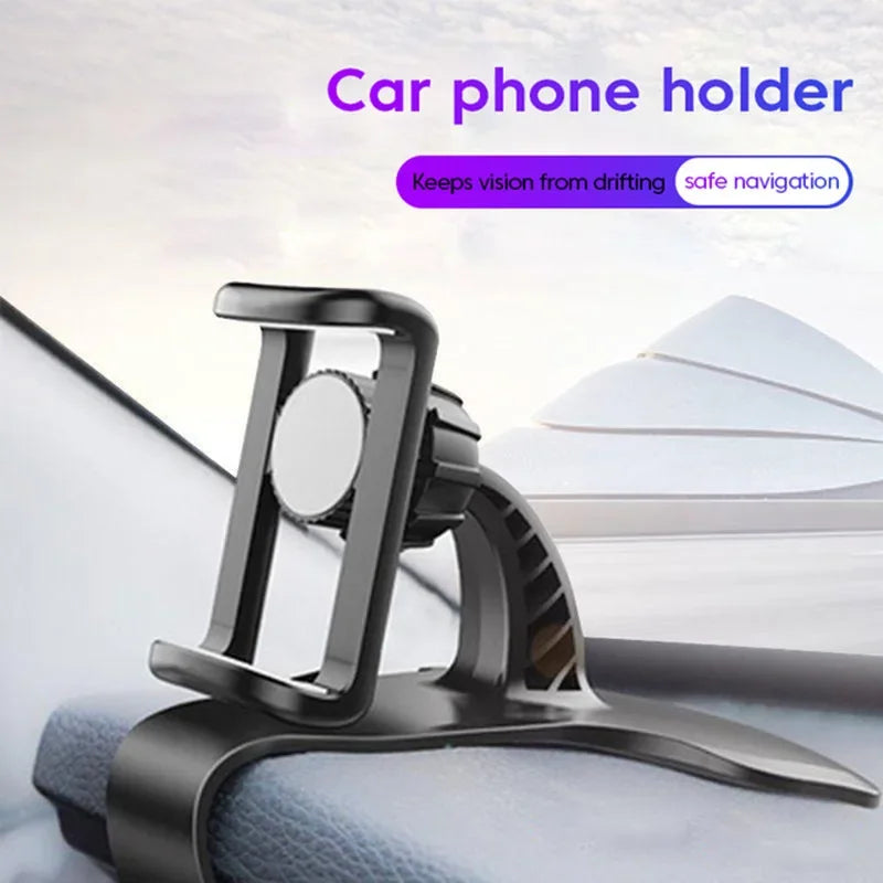 Universal Car Phone Holder Dashboard Clip Mount Multi-Functional GPS Navigation Stand Bracket