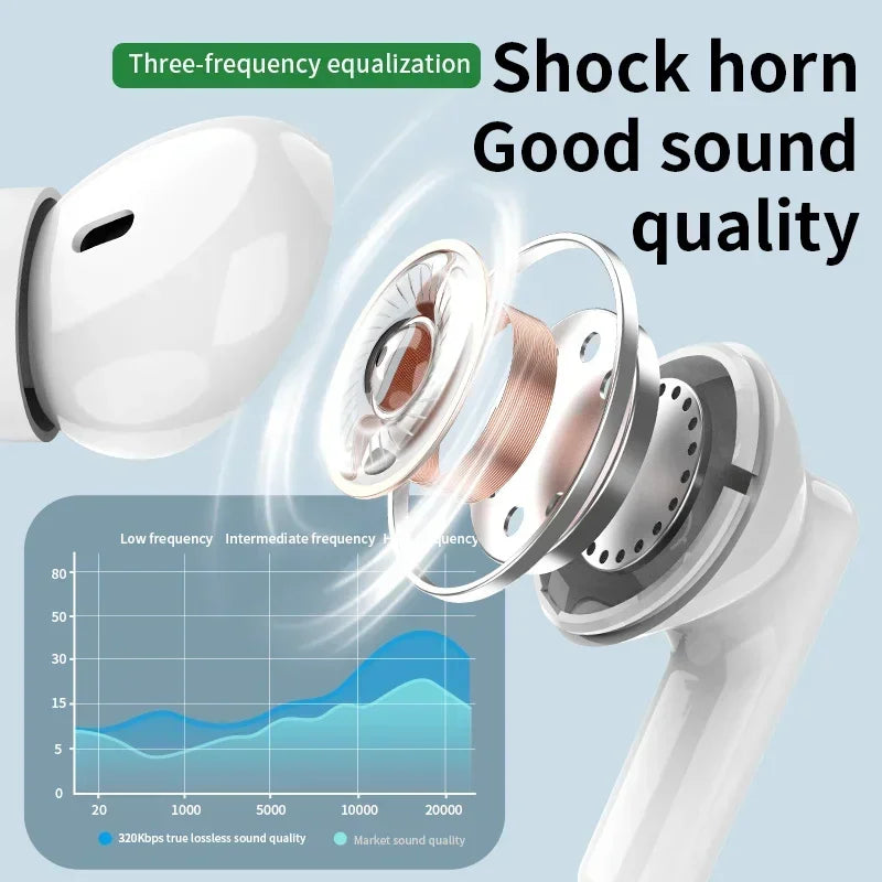 Wireless Bluetooth headset TWS headset with microphone stereo sports in-ear headset touch long standby for all smartphones