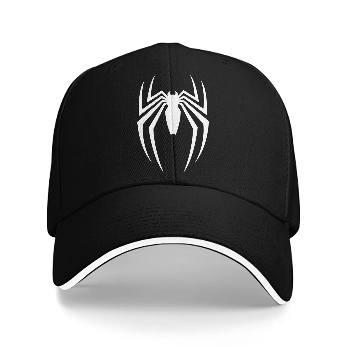 Washed Men's Baseball Cap White Spider Essential Trucker Snapback Caps Dad Hat Spiders Golf Hats