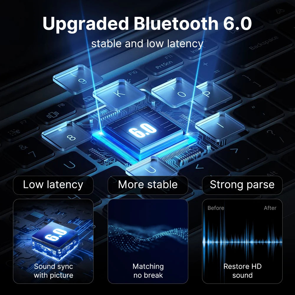 Bluetooth 5.4/6.0 USB Adapter Wireless Audio Transmitter Receiver Mini Dongle For PC Laptop Mini Driver Free Win10 Win11