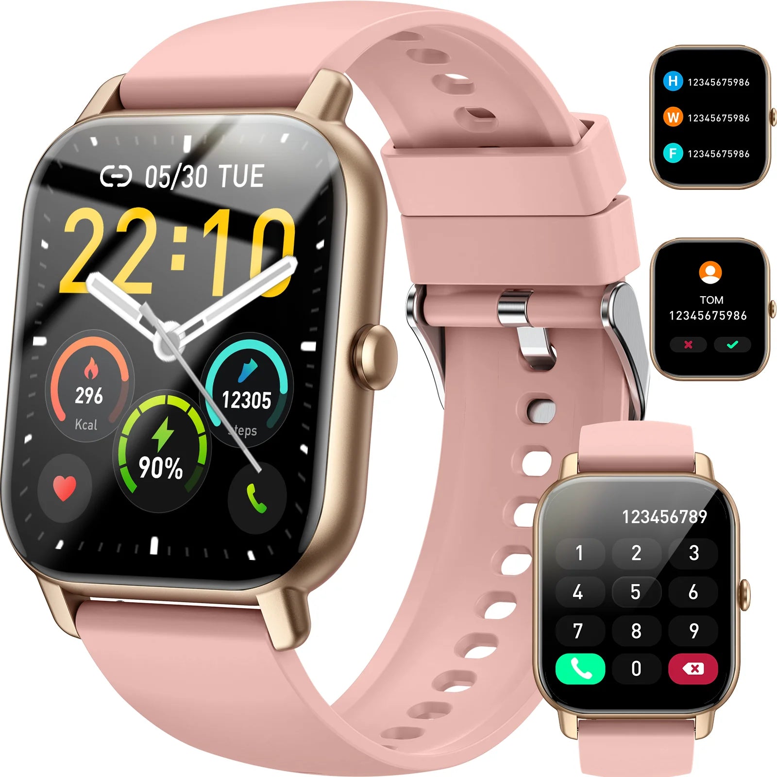 P66 Smart Watch 1.85" | 100+ Sport Modes | IP68 Waterproof Ultra Thin | Fitness Activity Tracker for iOS Android