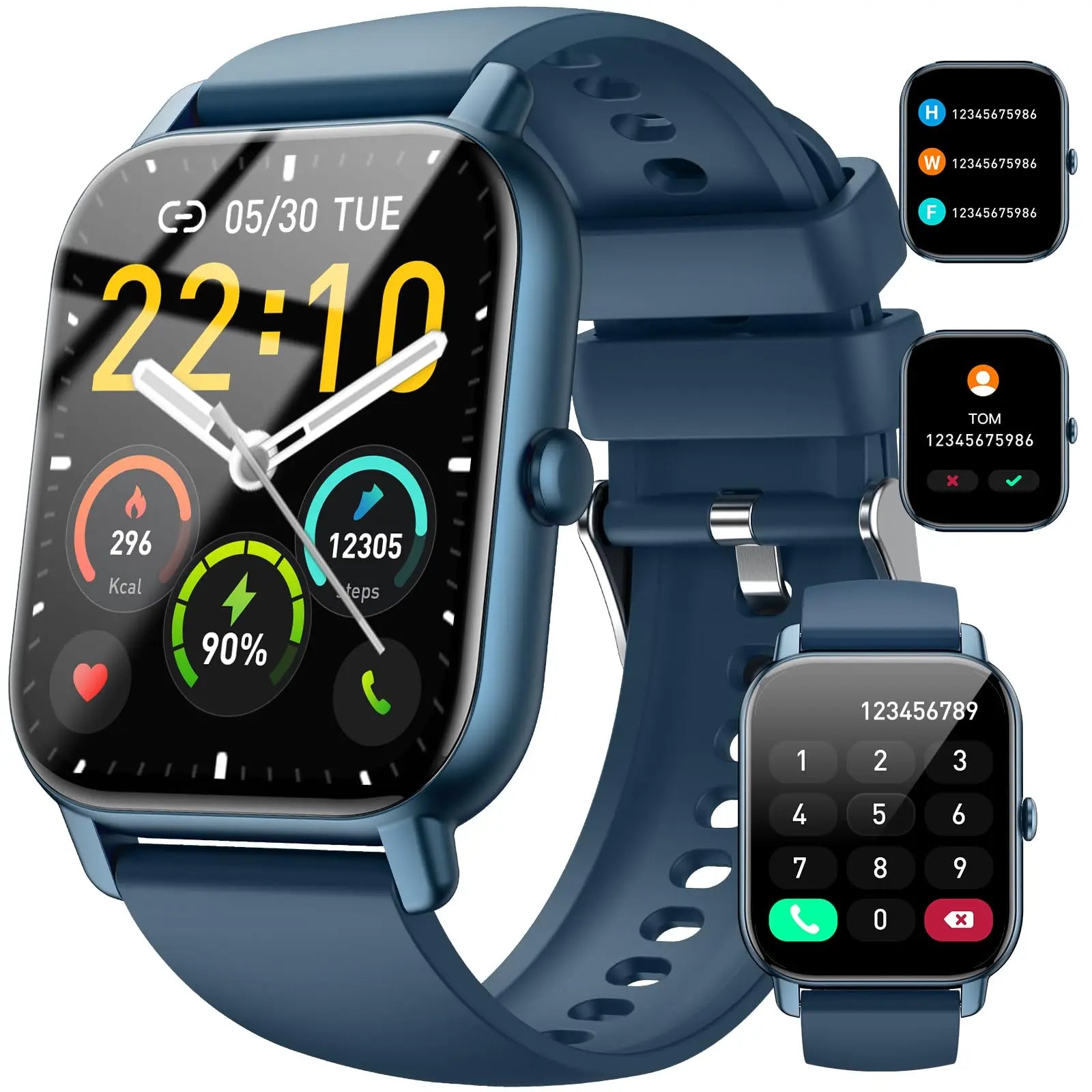 P66 Smart Watch 1.85" | 100+ Sport Modes | IP68 Waterproof Ultra Thin | Fitness Activity Tracker for iOS Android