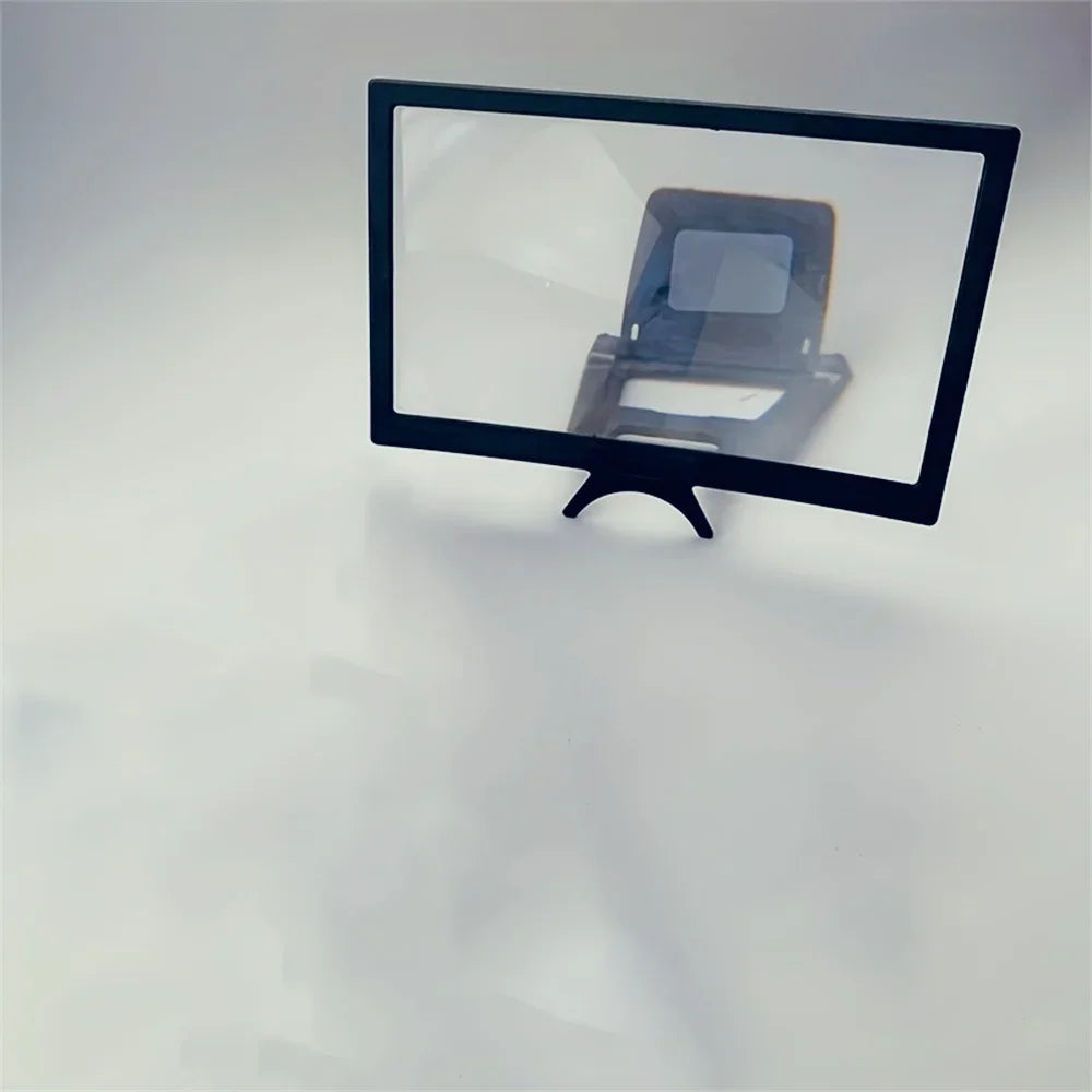 12 Inch Large Screen 3D HD Amplifier Curved Screen Mobile Phone Screen Magnifier Smartphone Video Amplifier Stand Holder