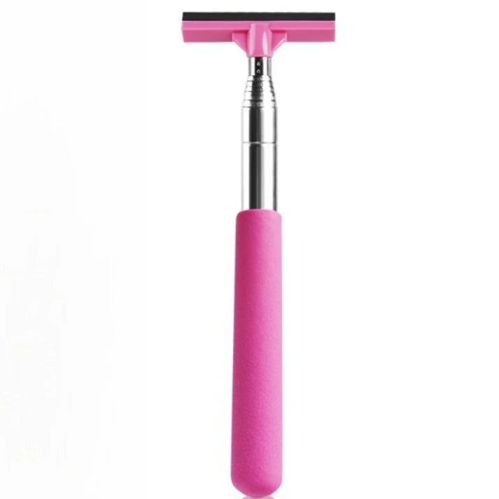 Car Rearview Mirror Wiper Cleaning Tool Auto Glass Mist Cleaner Scraper Telescopic Handle Window Cleaning Brush