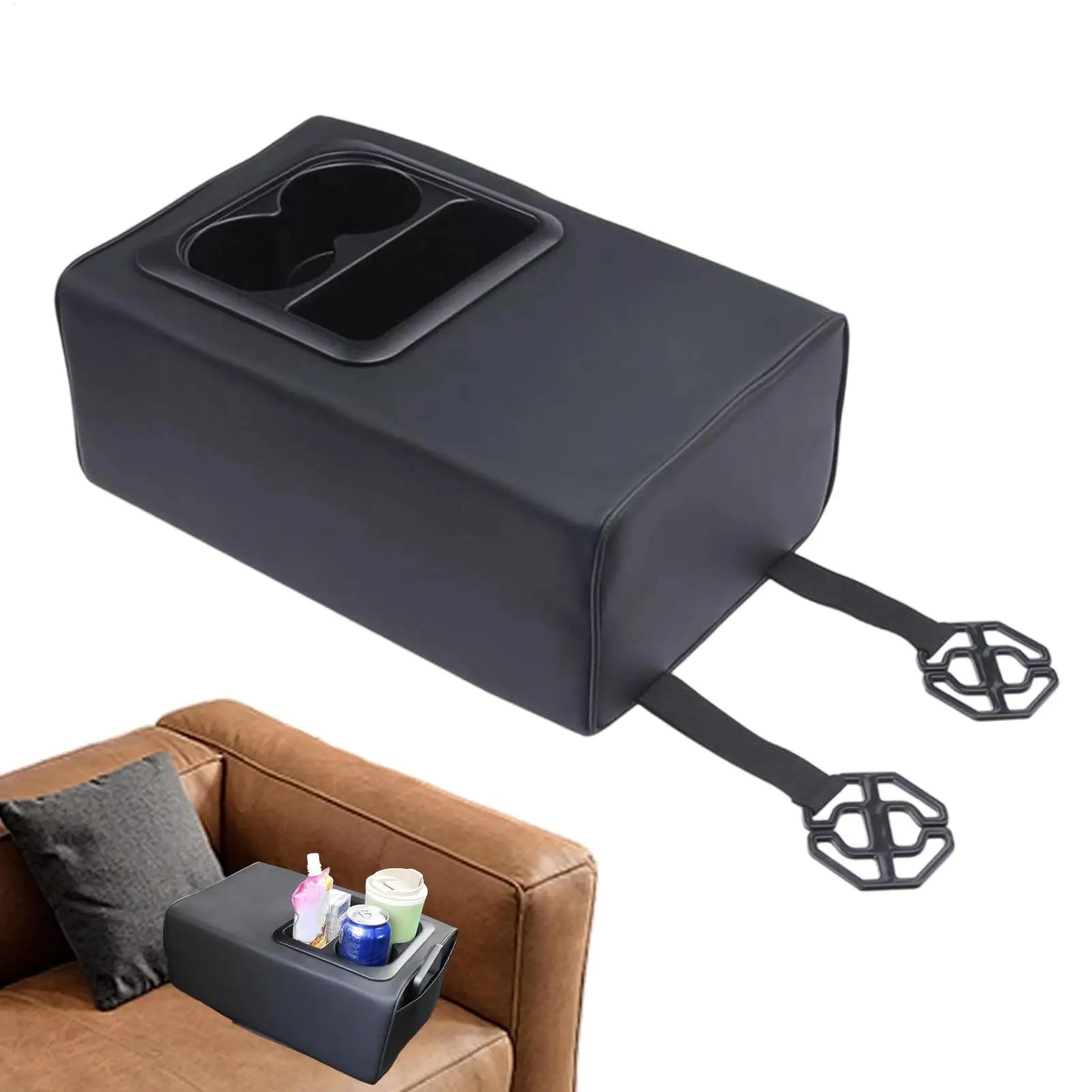 Car Rear Seat Console Box Automotive Interior Storage Organizer Rear Bench Seat Consoles for SUV Truck Sedan Vehicle