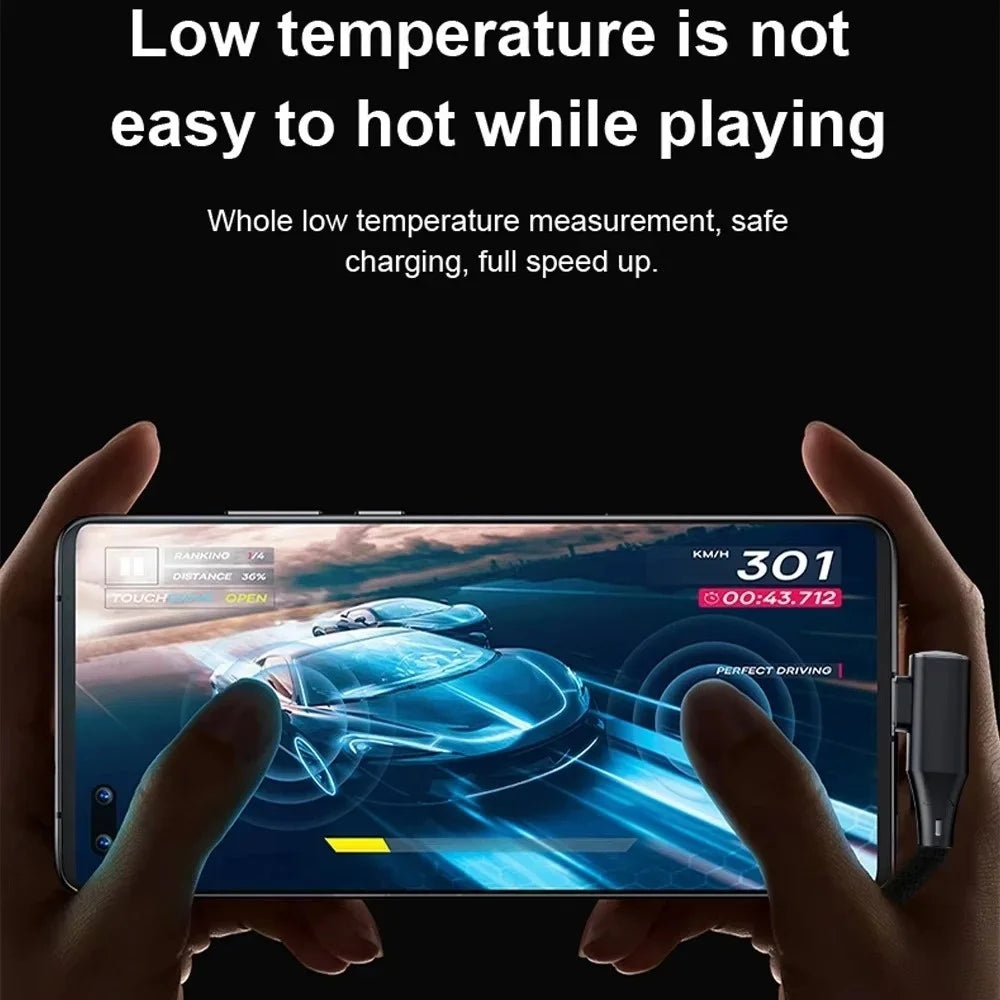 120W 6A USB C To Type C PD Charging Wire Fast Charging Type C To Type C 90 Degree Cable USB-C To USB-C Quick Charging Data Cord