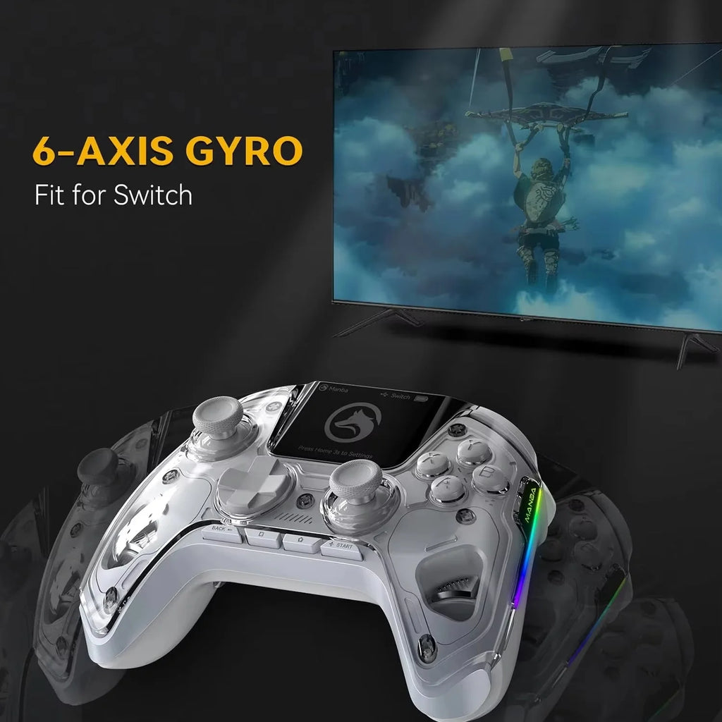 Mamba One V2 Wireless Controller Gaming Hall Effect Stick 2inch Screen RGB With Charging Dock For Switch/PC/iOS/Android