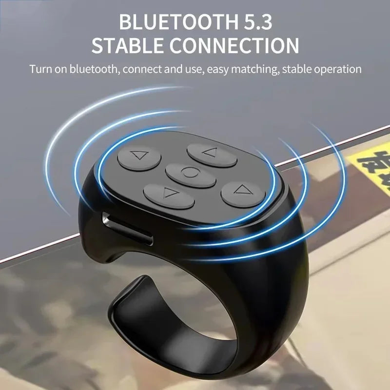 Smart Fingertip Ring Remote Control  Automatic Page Turner Browsing Mouse Wireless Bluetooth For Mobile Selfie Mice Selfie Video