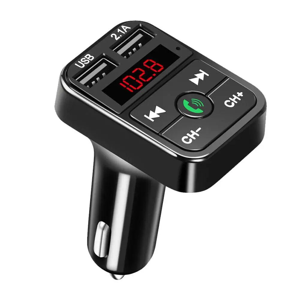 FM Transmitter Bluetooth Car 3.1A Dual USB Port+Type-C Charge Handsfree Call Wireless Aux Audio Radio Modulator MP3 Player ﻿