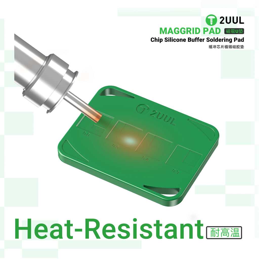 2UUL MagGrid Magnetic Planting Tin Pad Universal BGA Reballing Stencil Absorption Silicone Mat Mobile Phone CPU IC Repair Pad