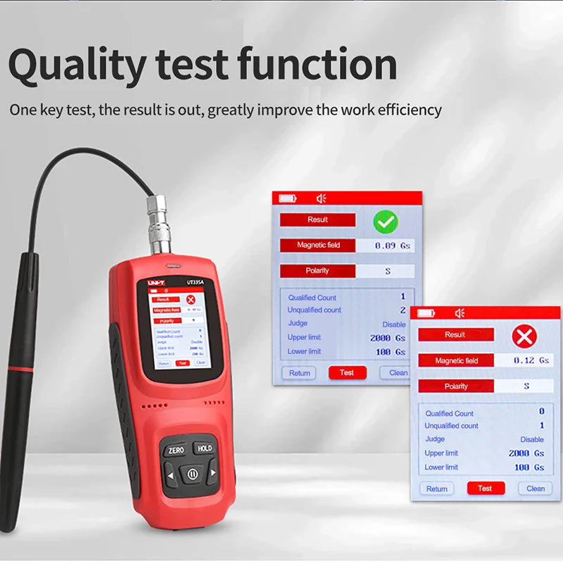 UNI-T Handheld Digital Gauss Meter UT335A UT335B UT335C 0-3000mT Automatic Manual Zeroing For Magnetic Field Detection