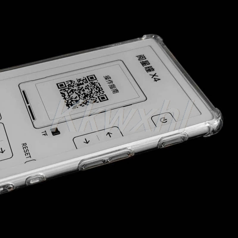For XTEINK X4 E-Book 4.3" XteinkX4 Soft TPU Drop Resistance Case Clear Original Protective Back Cover