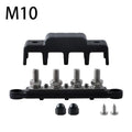 1 Set Positive Negative M8 M10 Bus Bar Terminal Battery Power Distribution Block With Cover 12V 24V 48V 250A For Boat RV Truck