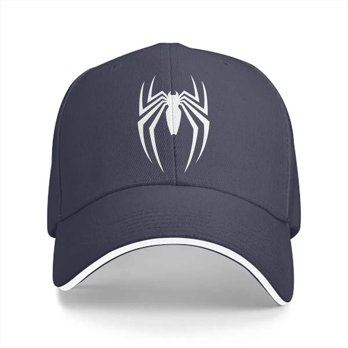 Washed Men's Baseball Cap White Spider Essential Trucker Snapback Caps Dad Hat Spiders Golf Hats