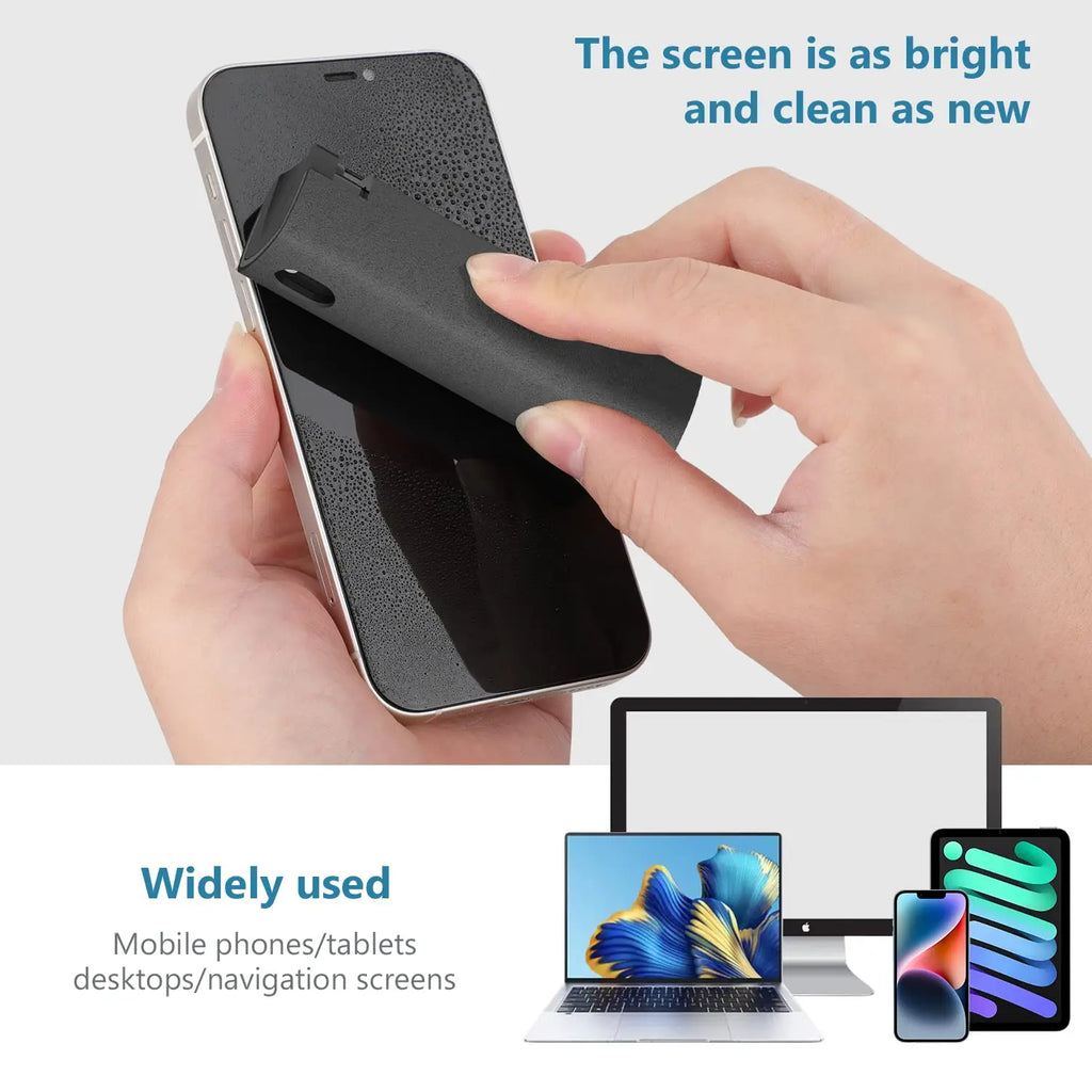 Microfiber Screen Cleaner Spray Bottle Set Mobile Phone Ipad Computer Microfiber Cloth Wipe Iphone Cleaning Glasses Wipes