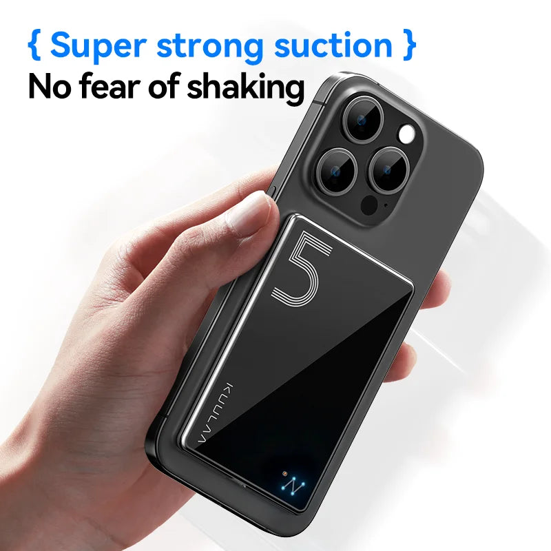 KUULAA Magnetic Power Bank 5000mAh Magnetic Wireless Phone Charger External Battery 20W Fast Charging For iPhone 17 16 PowerBank