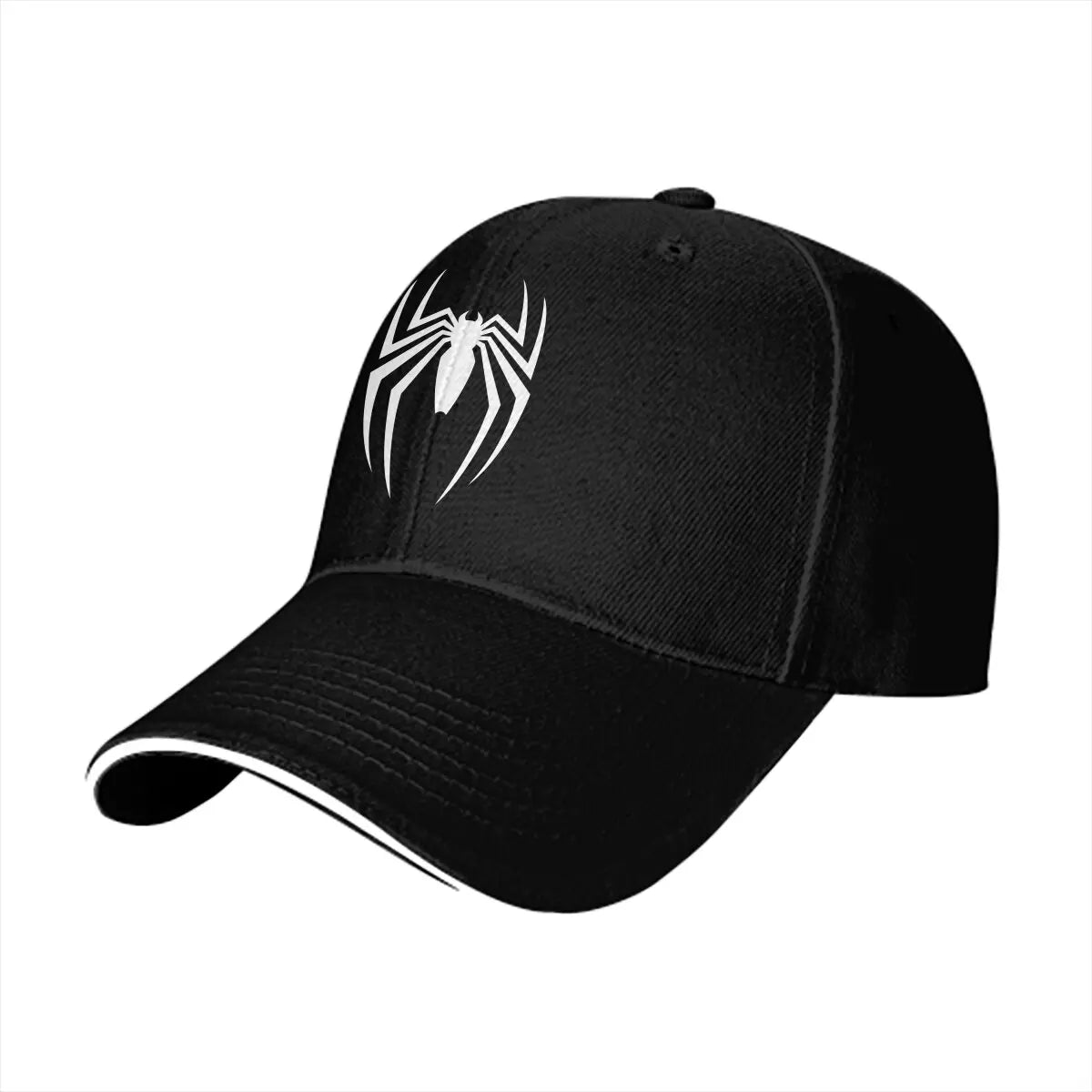 Washed Men's Baseball Cap White Spider Essential Trucker Snapback Caps Dad Hat Spiders Golf Hats