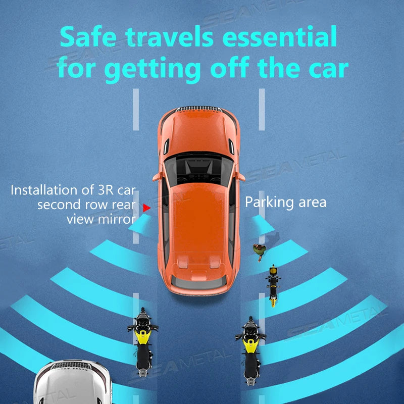 Car Rearview Mirror Auxiliary Blind Spot Wide Angle Mirror Adjustable Mirror Exit The Car Auxiliary Observation Mirror Accessory