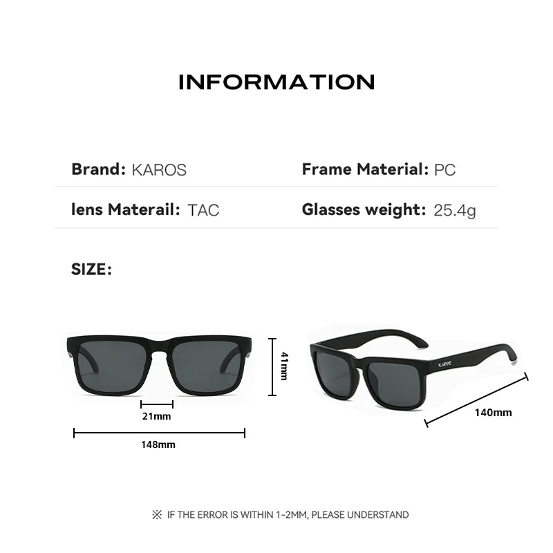 Karos Polarized Sunglasses UV400 Protection Glasses for Men Women Driving Bicycle Outdoor Hunting Fishing Eyewear Case YZ2019